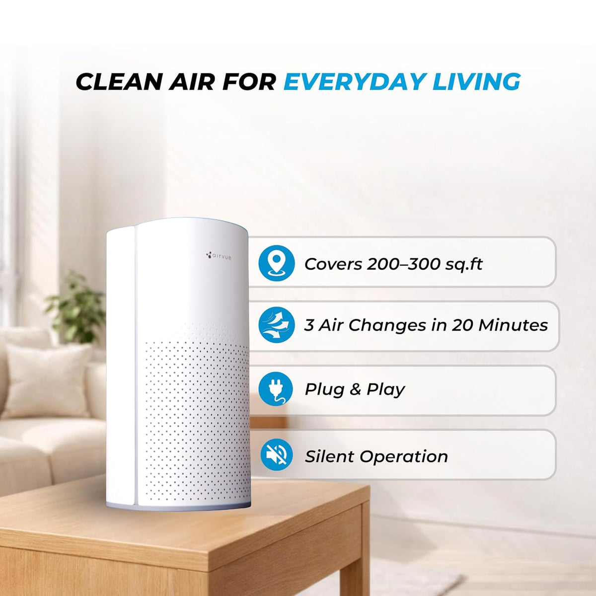 Nippo Airvue L301 4-Stage True HEPA H13 Air Purifier